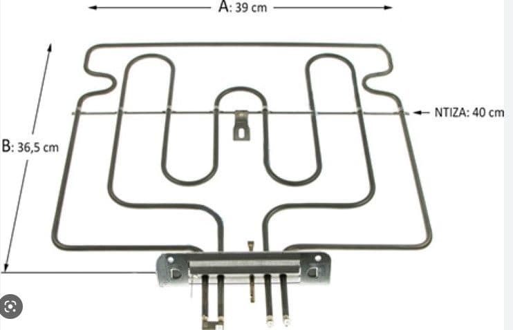 2035234000 Horní topné těleso pro Ego a Miele