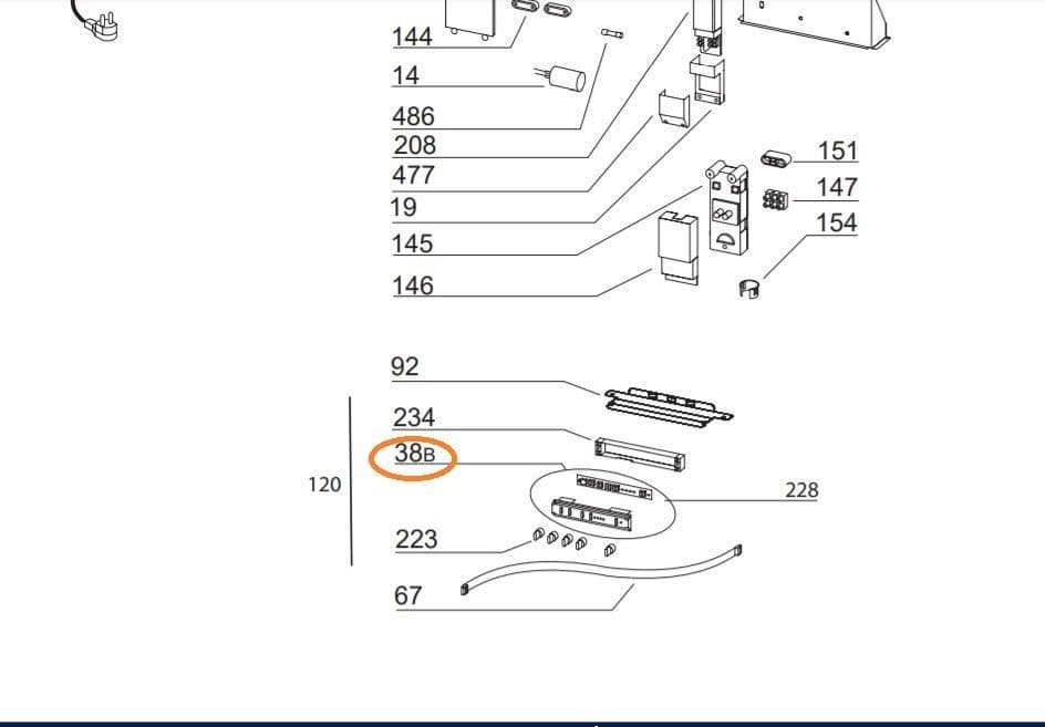 Elektronická deska pro odsavače par BEST Electrolux AEG Zanussi - 75900000028333