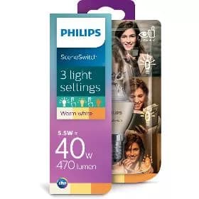 LED SSW 40W B38 E14 WW CL ND RF PHILIPS - Žárovka