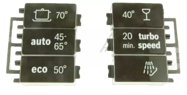 00621615 Sada tlačítek hnědá 6 ks – náhradní díl pro myčky Bosch Siemens