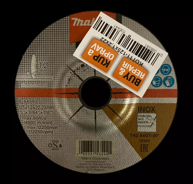 0088381535441 Kotouč řezný 125x1,2x22 mm pro Makita