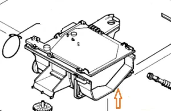 1243043039 Násypka pracích prostředků pro pračky AEG, Electrolux, Zanussi