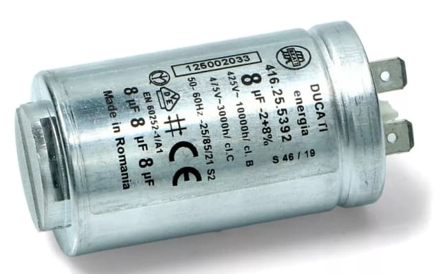 1250020334 Kondenzátor pro sušičky AEG, Electrolux, Zanussi 8µF 425V