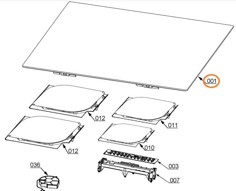 140046231019 Sklo k varné desce AEG Electrolux Zanussi