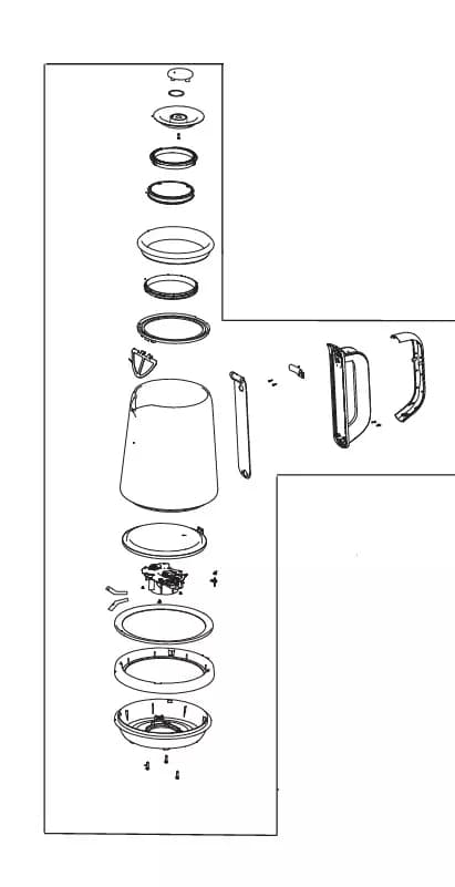 140235130014 Nádoba skleněná kompletní pro konvice AEG Electrolux Zanussi