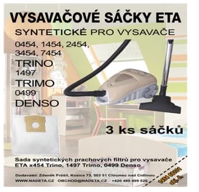 145468101 Sáčky z mikrovlákna do vysavače ETA (sada 3 ks)