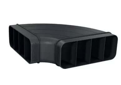 17005351 Plochý 90° kolenový díl Bosch Siemens pro varné desky s integrovaným odsáváním