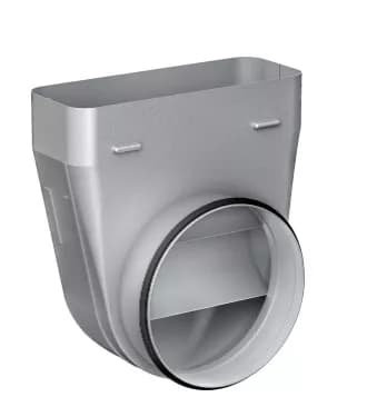 17006411 Redukce 150 mm 90° kulaté na ploché pro odsavače Bosch/Siemens