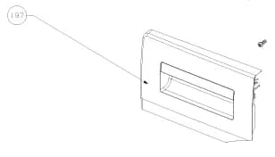 1912014094 Čelo násypky pracích prostředků Beko, Blomberg