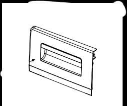 1912504167 Čelo násypky pro pračky Beko/Blomberg