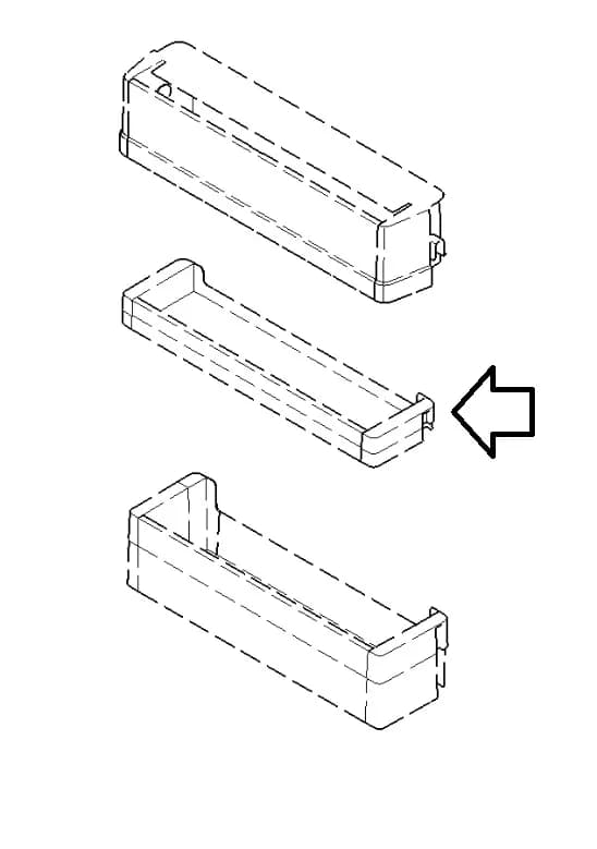 20004318 Nízká police dveří chladničky Bosch Siemens