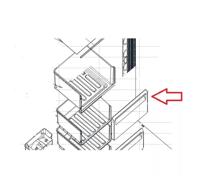 20122030481 Čelo šuplíku pro chladničky Philco