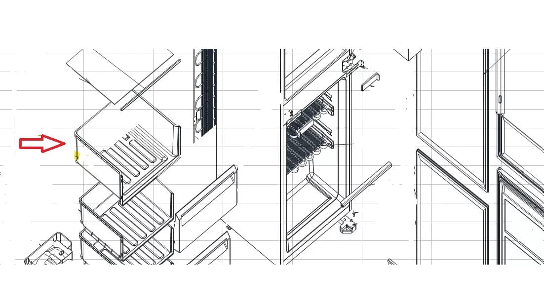 2106160512 Šuplík do mrazničky Eurosav / Philco