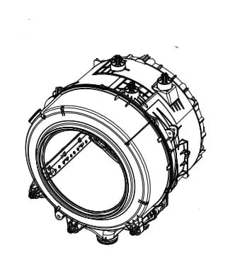 2500703900 Kompletní buben pro pračky Beko, Blomberg