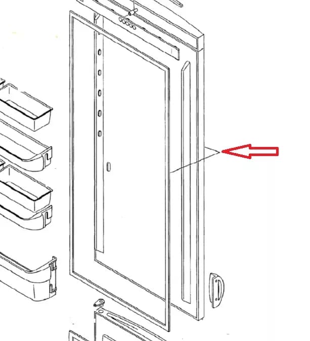 41007061 Těsnění dveří pro chladničky Candy Hoover