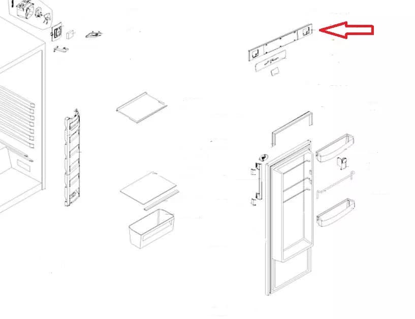 481010503457 Ovládací panel pro chladničky Whirlpool / Indesit