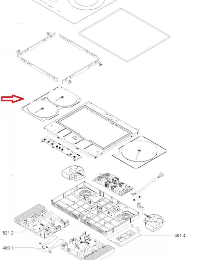 481010671434 Těleso topné k varné desce Whirlpool/Indesit 180/180 mm