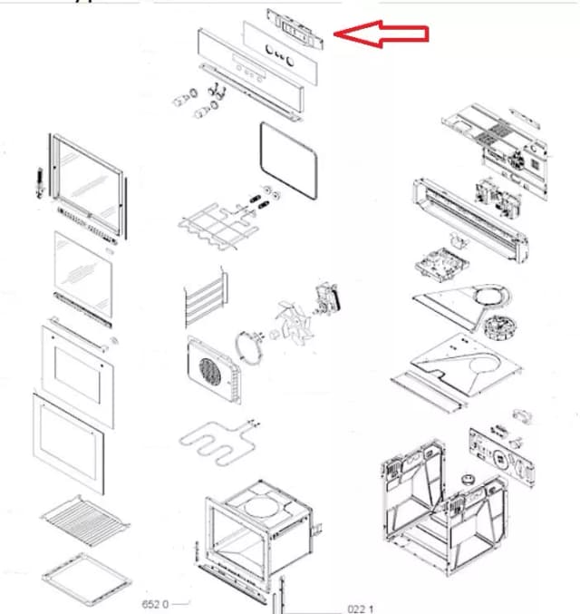 481213038759 Displej k troubě Whirlpool, Indesit, Bauknecht