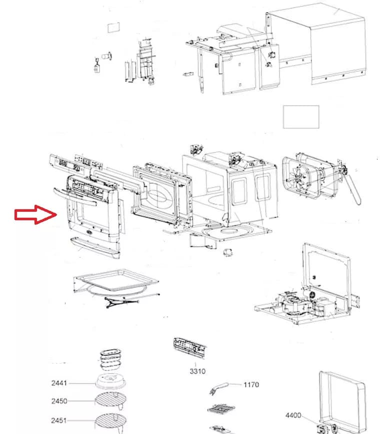 482000015442 Rám dveří Whirlpool/Indesit