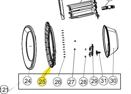 49056300 Vnitřní rám dveří Candy Hoover