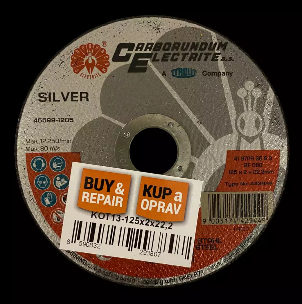 8590832293807 Kotouč řezný 125x2x22,2 mm na ocel Carbo Silver
