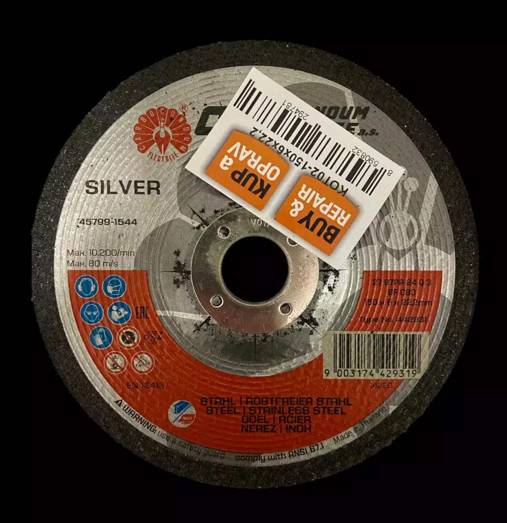 8590832294781 Brusný kotouč 150x6x22,2 mm na ocel Carbo Silver