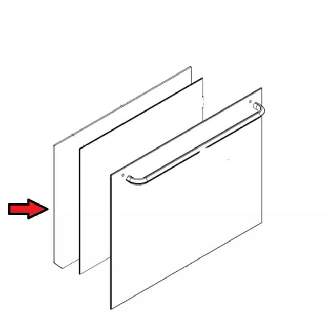 859298 Sklo dveří vnitřní - Gorenje/Mora