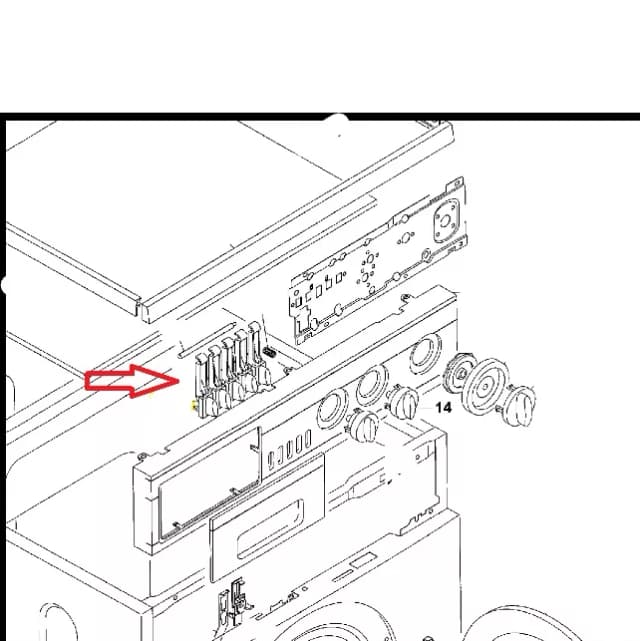 91609495 Tlačítková jednotka Candy Hoover - Ovládací panel pračky