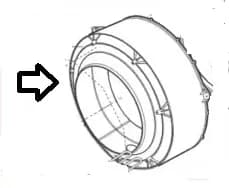 Přední díl vany pračky LG ACQ90597907