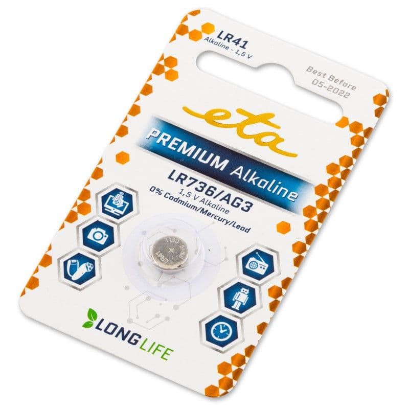Baterie ETA PREMIUM ALKALINE LR41, 1ks