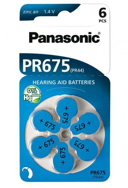 Baterie pro naslouchátka Panasonic PR-675HEP (675)