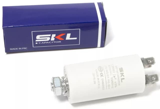 CBB60-2UF-F4 Rozběhový kondenzátor 2 µF pro čerpadla Grundfos, pračky, myčky a ventilátory