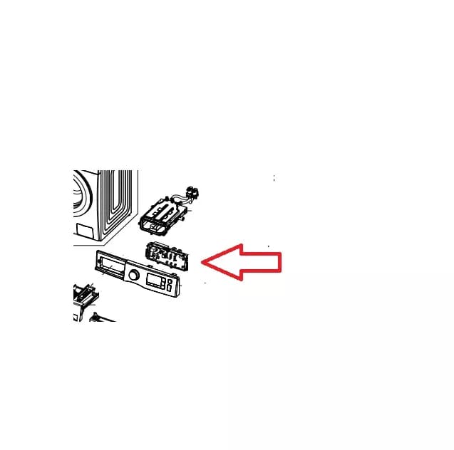 Ovládací modul s displejem pro pračku Samsung WF60F4E