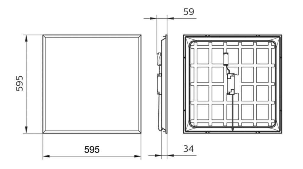 PHILIPS LED panel 600x600mm, 34W, 3400lm, 6500K P362069