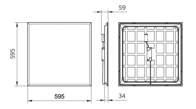 PHILIPS LED panel 600x600mm, 34W, 3400lm, 6500K P362069