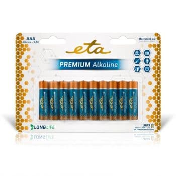 R03PREM10 Baterie alkalická ETA Premium Alkaline AAA (LR03) - 10 ks
