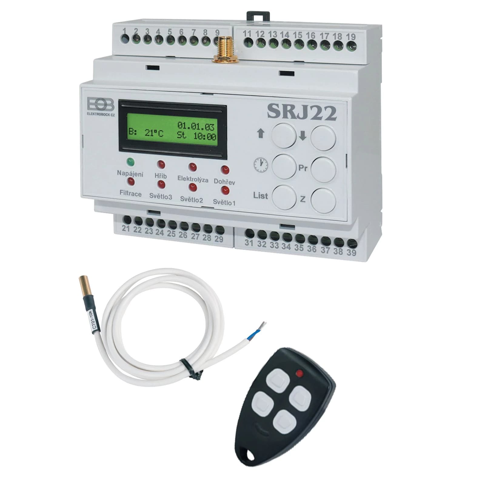 SRJ22 Solární řídící jednotka pro bazény