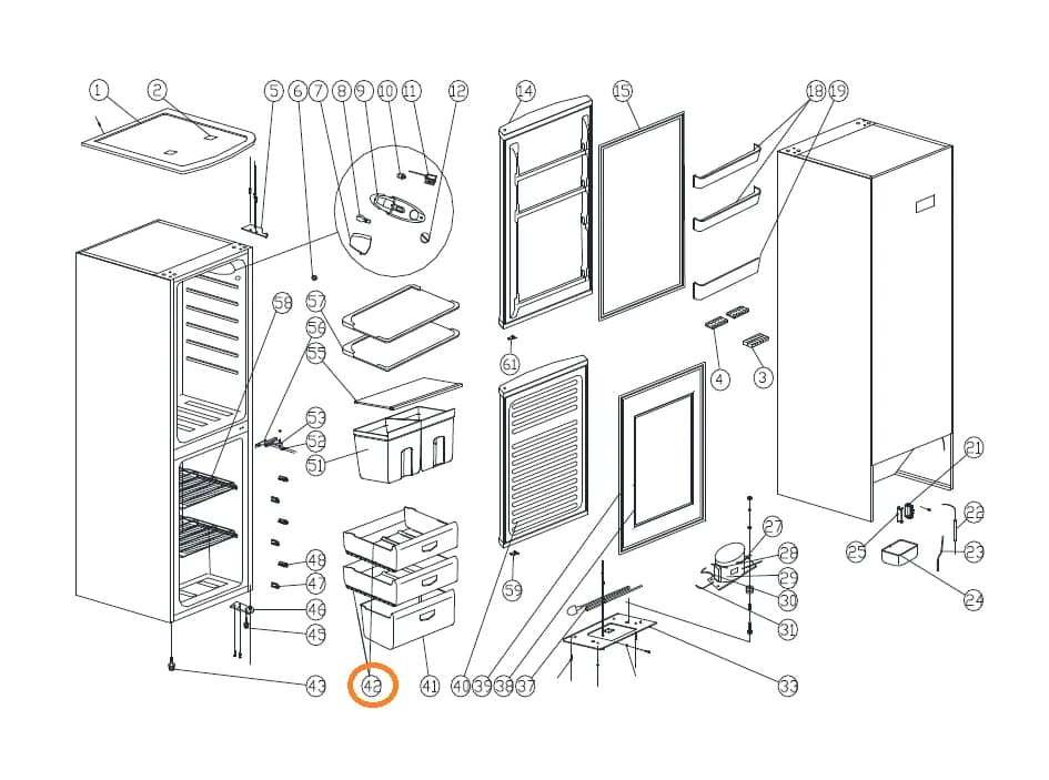 XHO20013260 Šuplík do mrazničky Baumatic