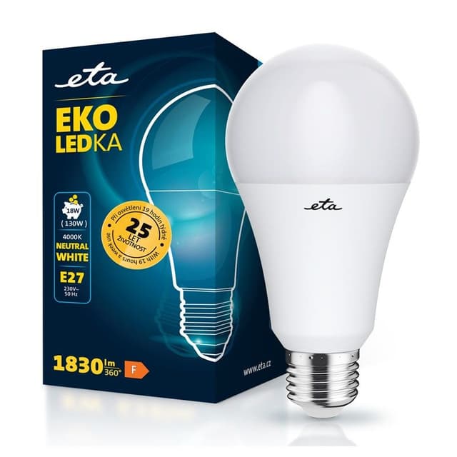 Žárovka 18W E27 LED ETA EKO LEDka klasik A70W18NW01