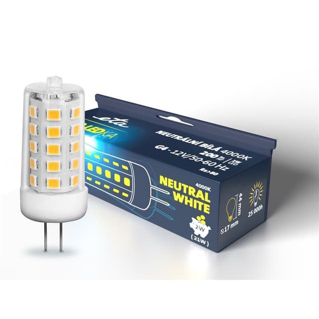 Žárovka 2W G4 neutrální bílá LED ETA EKO LEDka bodová - ETAG4W2NW01