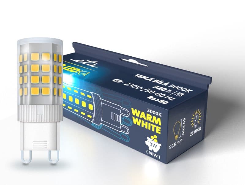 ETA EKO LEDka bodová G9W3WW01 - 3W, G9, teplá bílá