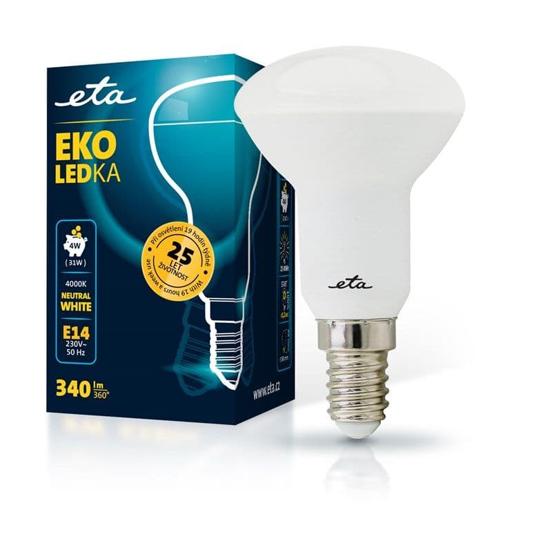 ETA EKO LEDka reflektor R50W4NW01 - Žárovka 4W E14 neutrální bílá